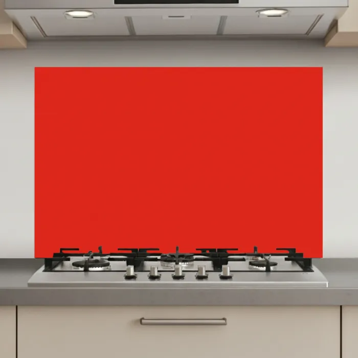 Rood - Kleur - Effen keuken achterwand spatscherm klein 900 -3d_website