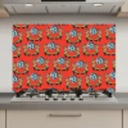 Rood - Disco - Patroon keuken achterwand spatscherm klein 900 -3d_website