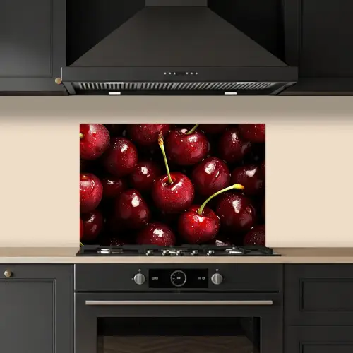 Rood - Fruit - Kersen keuken achterwand spatscherm klein -sfeer1
