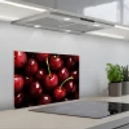 Rood - Fruit - Kersen keuken achterwand spatscherm klein -3d_schuin