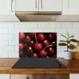 Rood - Fruit - Kersen keuken achterwand spatscherm klein -sfeer2