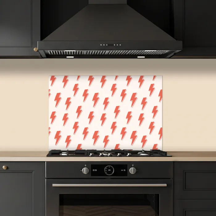 Rood - Bliksem - Roze keuken achterwand spatscherm klein 900 -sfeer1