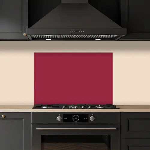 Rood - Effen kleur keuken achterwand spatscherm klein 900 -sfeer1