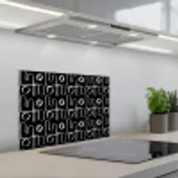 Herhaling - Handgetekend - Lijnen - Wit keuken achterwand spatscherm klein 900 -3d_schuin