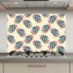 Retro - Disco - Bloemen - Discobal keuken achterwand spatscherm klein 900 -3d_website