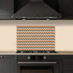 Retro - Disco - Golven - Kleur keuken achterwand spatscherm klein 900 -sfeer1