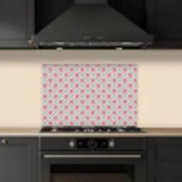 Retro - Ruit - Hartjes - Patroon keuken achterwand spatscherm klein 900 -sfeer1