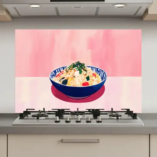Rijst - Illustratie - Kom - Groente keuken achterwand spatscherm klein -3d_website