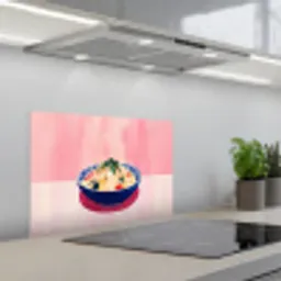 Rijst - Illustratie - Kom - Groente keuken achterwand spatscherm klein -3d_schuin