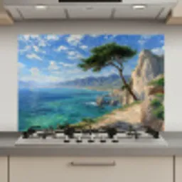 Rotsen - Kustlijn - Boom - Bergen keuken achterwand spatscherm klein -3d_website