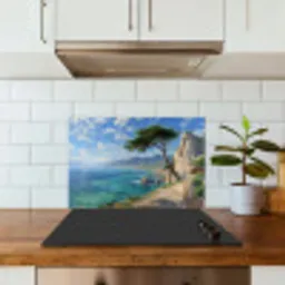 Rotsen - Kustlijn - Boom - Bergen keuken achterwand spatscherm klein -sfeer2