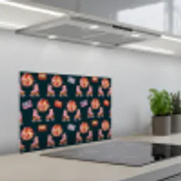 Rolschaatsen - Patroon - Disco keuken achterwand spatscherm klein 900 -3d_schuin