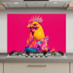 Haan - Kleurrijk - Kimono - Roze keuken achterwand spatscherm klein -3d_website
