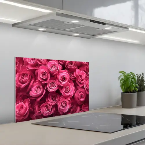 Rozen - Pink - Bloem keuken achterwand spatscherm klein -3d_schuin