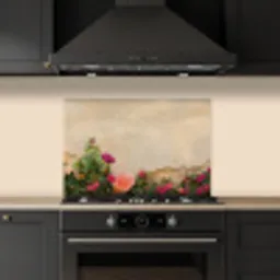 Rozen - Muur - Vintage keuken achterwand spatscherm klein -sfeer1