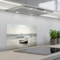 Roeiboot - Zee - Horizon keuken achterwand spatscherm klein -3d_schuin