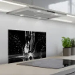 Hardloopschoenen - Rennen - Druppels - Zwart keuken achterwand spatscherm klein -3d_schuin