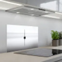 Zeilboot - Zwart - Water - Silhouet keuken achterwand spatscherm klein -3d_schuin