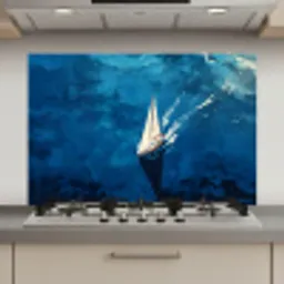 Zeilboot - Water - Abstract - Schaduw keuken achterwand spatscherm klein -3d_website
