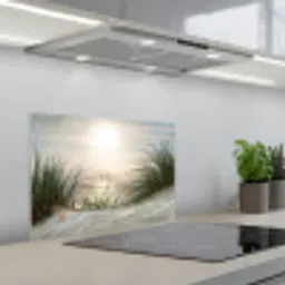 Zand - Gras - Zon keuken achterwand spatscherm klein -3d_schuin