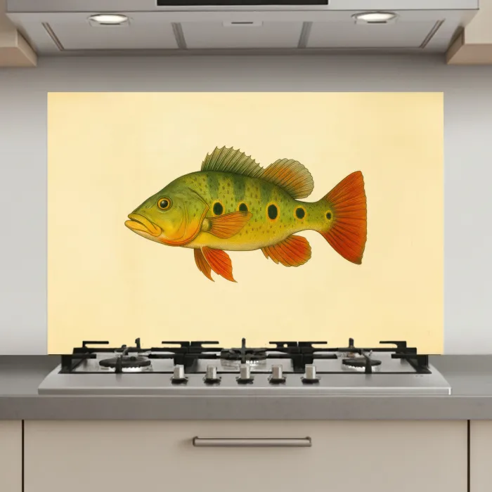 Schubben - Vis - Groen - Illustratie keuken achterwand spatscherm klein -3d_website