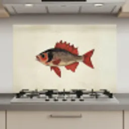 Schubben - Rood - Vis - Vinnen keuken achterwand spatscherm klein -3d_website
