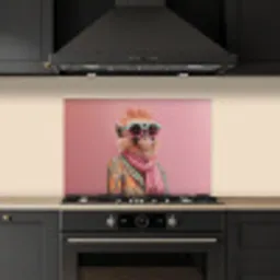 Sjaal - Aap - Zonnebril - Jasje keuken achterwand spatscherm klein -sfeer1