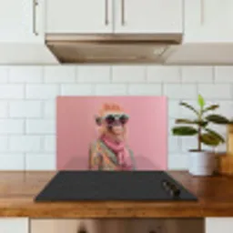 Sjaal - Aap - Zonnebril - Jasje keuken achterwand spatscherm klein -sfeer2