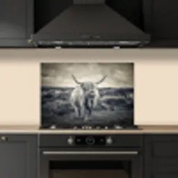 Schotse hooglander - Dieren - Wolken - Koe - Natuur keuken achterwand spatscherm klein -sfeer1