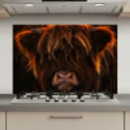 Schotse Hooglander - Koe - Portret - Dieren keuken achterwand spatscherm klein -3d_website