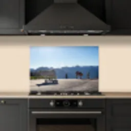 Schotse hooglander - Licht - Berg - Natuur keuken achterwand spatscherm klein -sfeer1