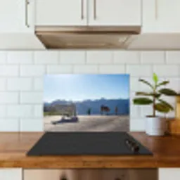 Schotse hooglander - Licht - Berg - Natuur keuken achterwand spatscherm klein -sfeer2
