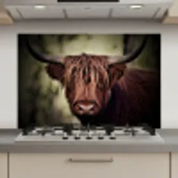 Schotse hooglander - Licht - Portret - Natuur keuken achterwand spatscherm klein -3d_website