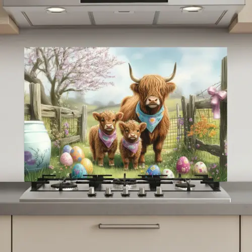 Schotsehooglanders - Paaseieren - Lente keuken achterwand spatscherm klein -3d_website