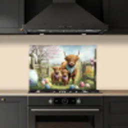 Schotsehooglanders - Paaseieren - Lente keuken achterwand spatscherm klein -sfeer1