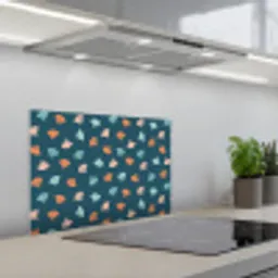 Zee - Dieren - Donkerblauw - Schelpen keuken achterwand spatscherm klein 900 -3d_schuin