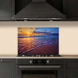 Zee - Strand - Zonsondergang - Wolken - Horizon keuken achterwand spatscherm klein -sfeer1