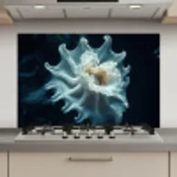 Zeewezen - Wit - Golven - Water keuken achterwand spatscherm klein -3d_website