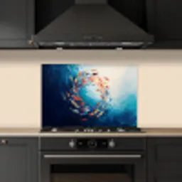 Zee - Vissen - Kleurrijk - Dynamisch keuken achterwand spatscherm klein -sfeer1