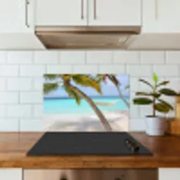 Zee - Palmboom - Hangmat keuken achterwand spatscherm klein -sfeer2