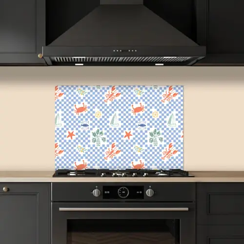 Zee - Sfeer - Zeilboot - Blauw keuken achterwand spatscherm klein 900 -sfeer1