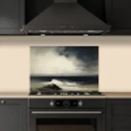 Zee - Rotsen - Storm keuken achterwand spatscherm klein -sfeer1