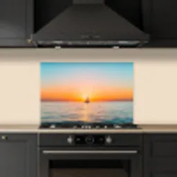 Zee - Zeilboot - Zonsondergang keuken achterwand spatscherm klein -sfeer1