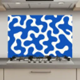 Vormen - Abstract - Blauw - Golven keuken achterwand spatscherm klein -3d_website