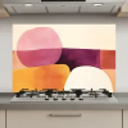 Vormen - Abstract - Kleurrijk keuken achterwand spatscherm klein -3d_website