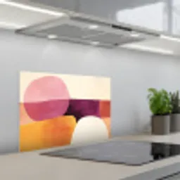 Vormen - Abstract - Kleurrijk keuken achterwand spatscherm klein -3d_schuin