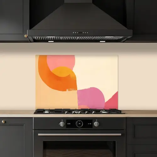 Vormen - Abstract - Kleurrijk keuken achterwand spatscherm klein -sfeer1