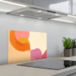 Vormen - Abstract - Kleurrijk keuken achterwand spatscherm klein -3d_schuin