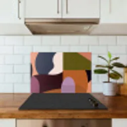 Vormen - Abstract - Kleuren - Vierkant keuken achterwand spatscherm klein -sfeer2