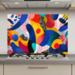 Vormen - Abstract - Stippels - Blauw keuken achterwand spatscherm klein -3d_website